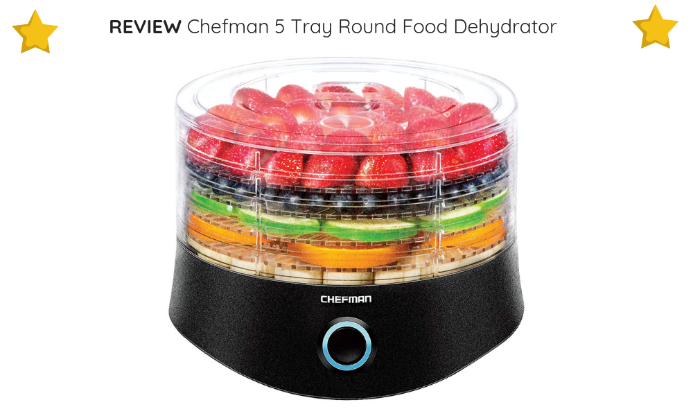 Chefman 5-Tray Adjustable Food Dehydrator, Black 