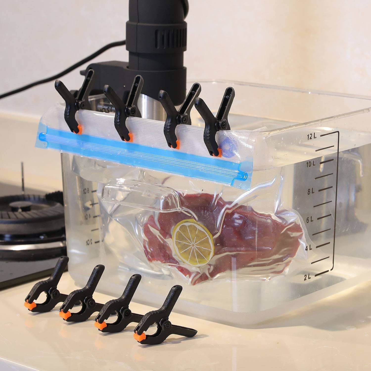 Independence Day Sale: Blulu 8 Pack Sous Vide Cooking Clips