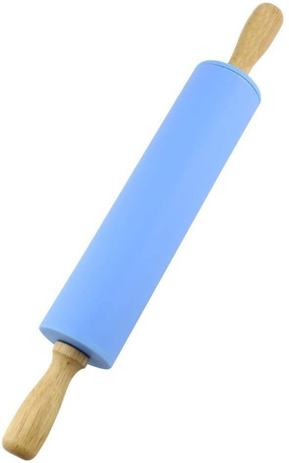 HelferX 17.6 inch Wooden Rolling Pin for Baking - Long Dough Roller for All  Baking Needs