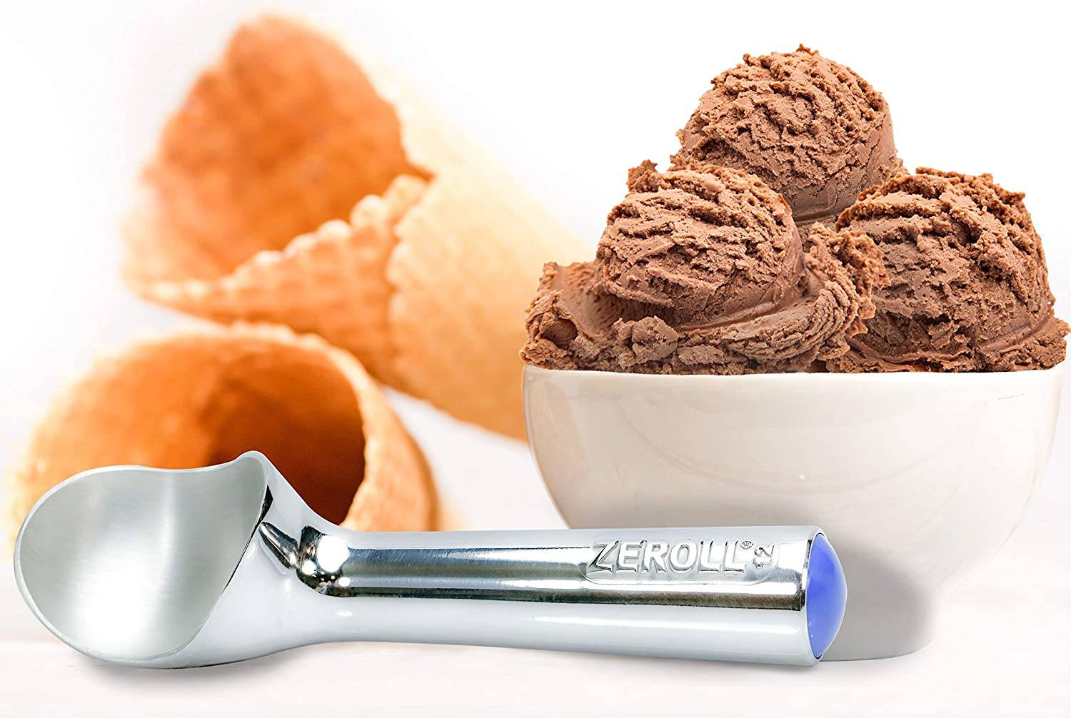Ice Cream Scoop, Large Cookie Scoop with Ergonomic Soft Grip Handle, Heavy  Duty