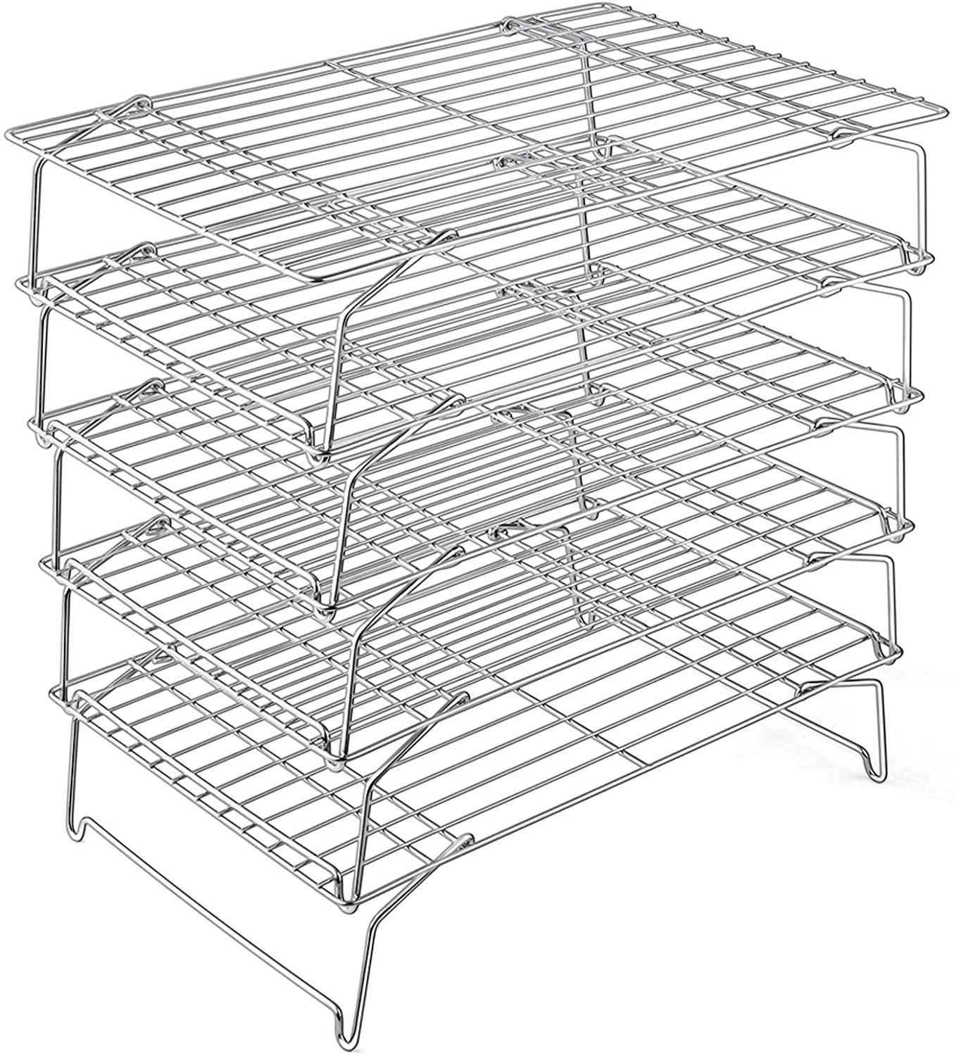 3-Tier Cooling Rack Kit 304 Stainless Steel Grid Rack Stacked