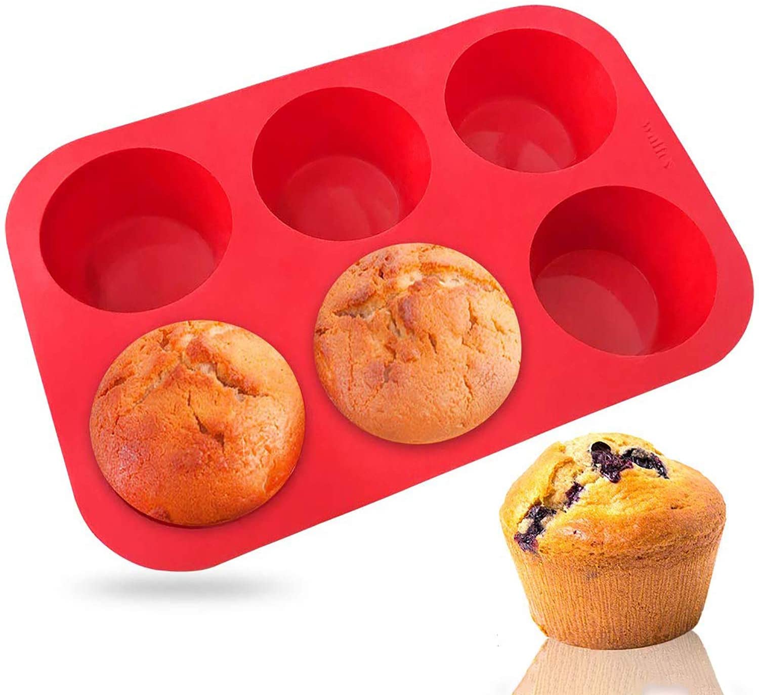 Silicone Muffin Pan, European LFGB Silicone Cupcake Baking Pan, 6 Cup  Muffin, Non-Stick Muffin Tray, Egg Muffin Pan, Food Grade Muffin Molds, BPA  Free