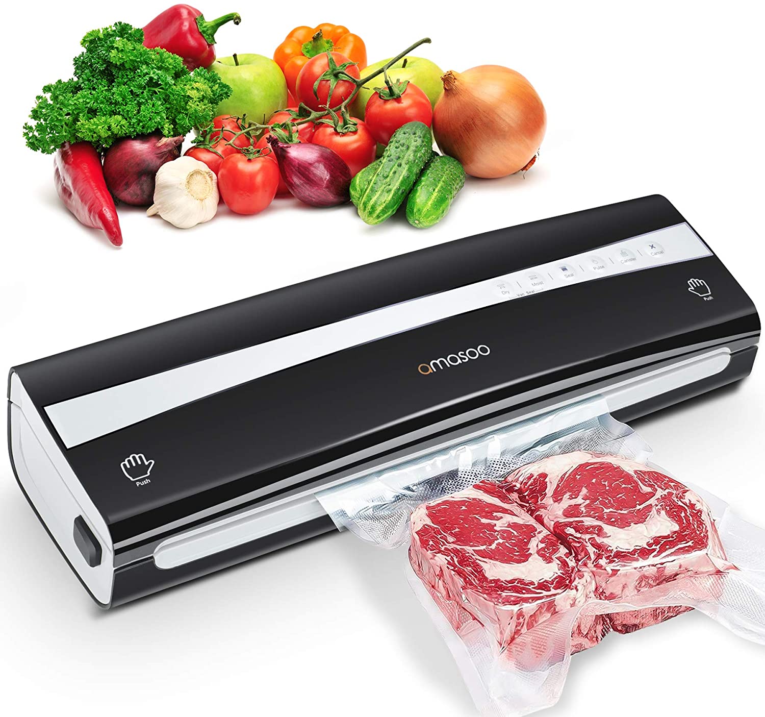 Crownful Automatic Vacuum Sealer Machine, Dry & Moist Food Sealer, Air Sealer Machine with Vacuum Seal Bags