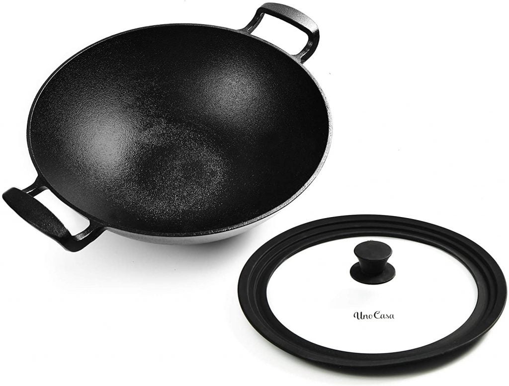 MICHELANGELO Wok Pans with Lid, Nonstick Wok with Frying Basket